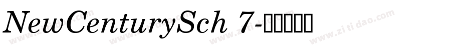 NewCenturySch 7字体转换